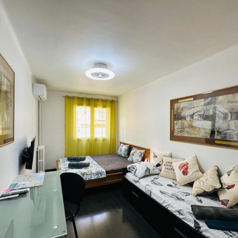 The NICE - 3 rooms, 3air cond, 3TV, 3fans, 2 wc, WIfi everywhere 5min aeroport, train, beach, 1min tram, 15 min centre, port, parking possible - Appartement 2 Chambres - 5