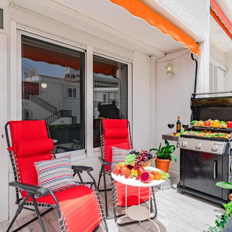 1 минута до пляжа, кондиционер, барбекю, wi-fi - Apartamento de 1 dormitorio - 16