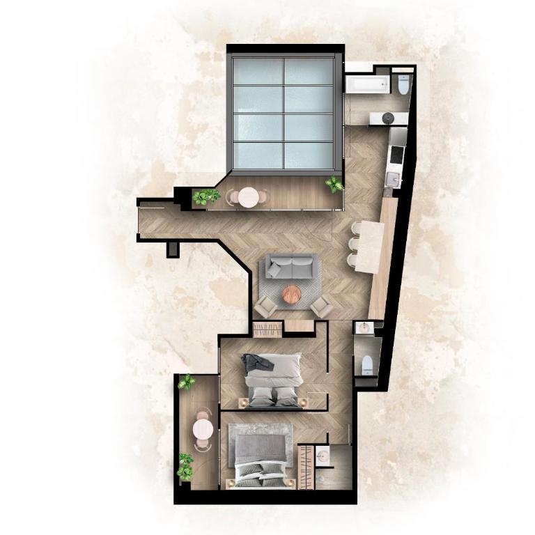 Quartier Libre Opera - Appartement 2 Chambres avec Balcon et Terrasse - 5