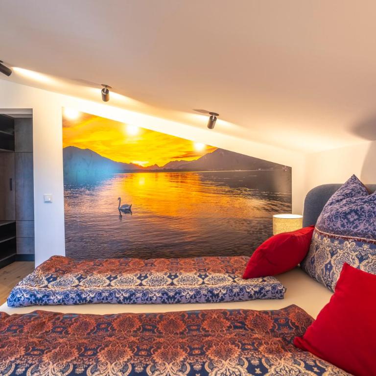 Wolfgangsee Appartements - Panorama Blick, Parkplatz, Balkon - One-Bedroom Apartment with Balcony and Mountain View - 4