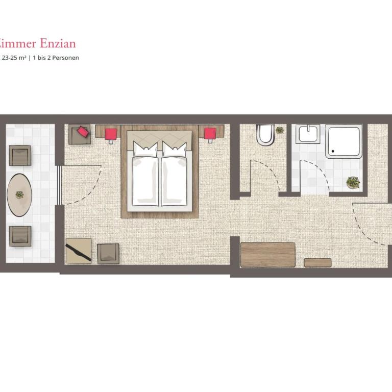 Landhotel Almrösl im Großarltal - Doppelzimmer mit Balkon - 2