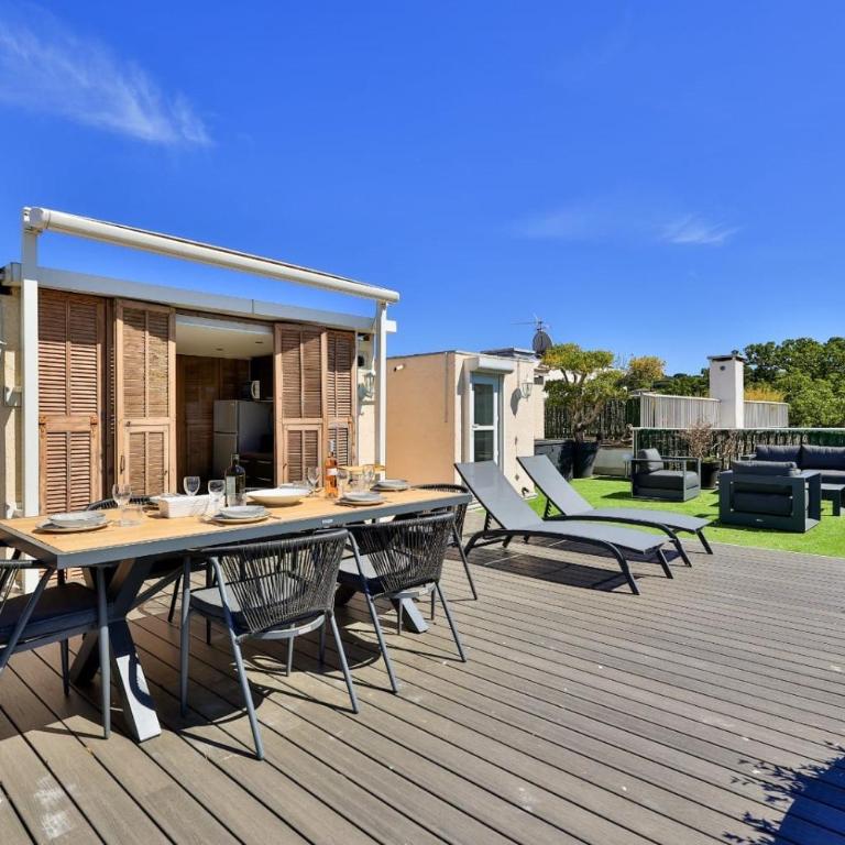 Appartement avec toit terrasse équipé au centre Saint Tropez vue mer - Apartment mit 3 Schlafzimmern - 8