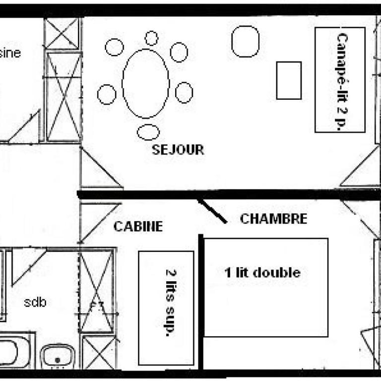 Résidence Le France - 2 Pièces + cabine 6 pers - LE FRANCE - 830FR - PLAGNE CENTRE MAE-1474 - Appartement - 2