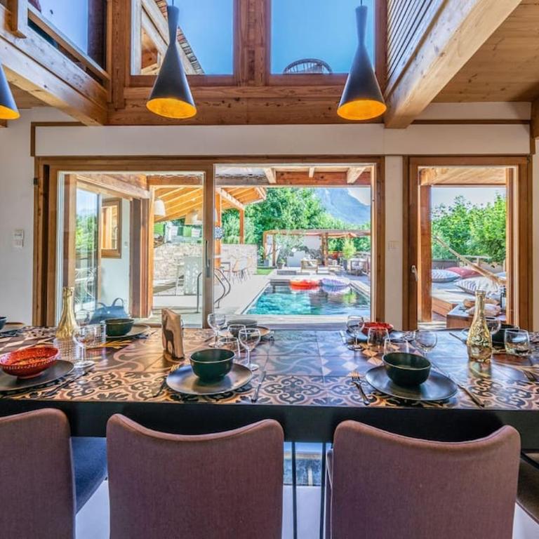 Chalet FLOCON Serre Chevalier cinéma sauna jaccuzi, piscine été - Chalet - 4