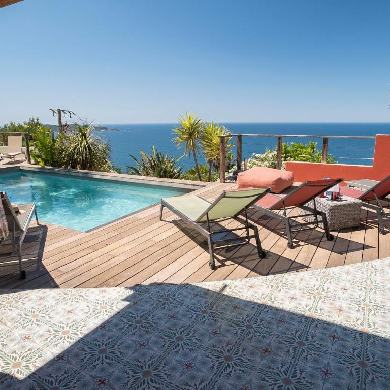 Provence Villa 11 Personnes vue mer Almanarre KiteSurf - Villa avec Piscine Privée - 3