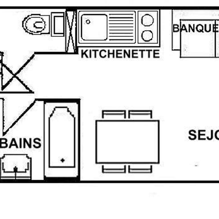 Studio cabine 4 personnes aux Saisies, centre proche - Appartement 1 Chambre - 4