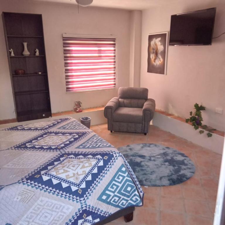 Jardín Quinta Las Fuentes Cabañas, Valsequillo. PUEBLA - Casa con 1 dormitorio - 1