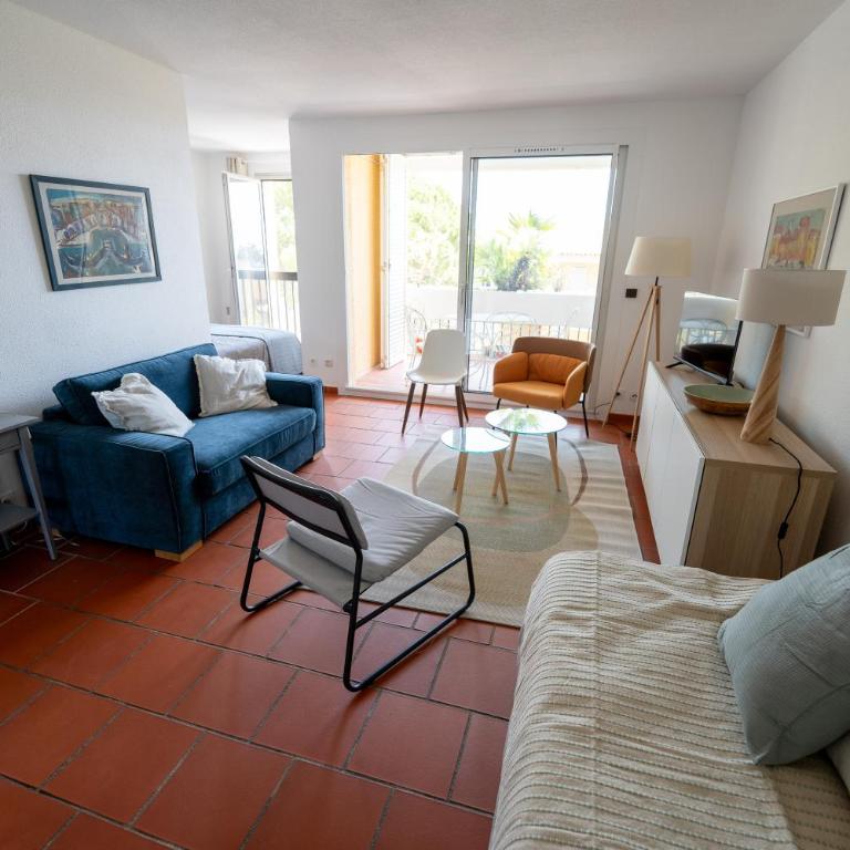 Superbe T3 pour 6 personnes, résidence calme avec piscine - Two-Bedroom Apartment with Terrace and Sea View - 9