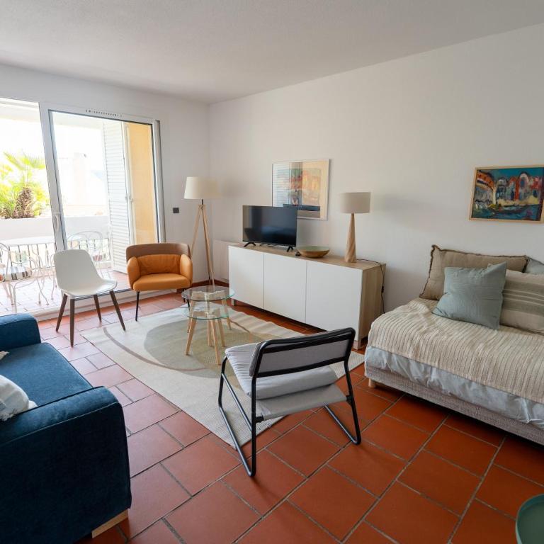Superbe T3 pour 6 personnes, résidence calme avec piscine - Two-Bedroom Apartment with Terrace and Sea View - 8