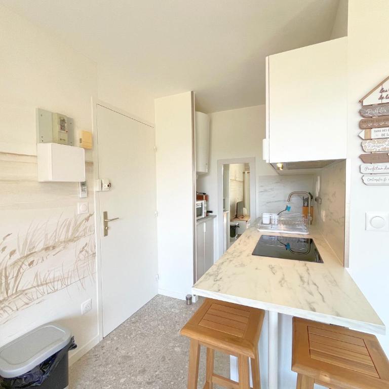 Studio refait en 2024 avec terrasse, climatisation et parking, à 50m de la plage - FR-1-338-588 - Apartment - 15