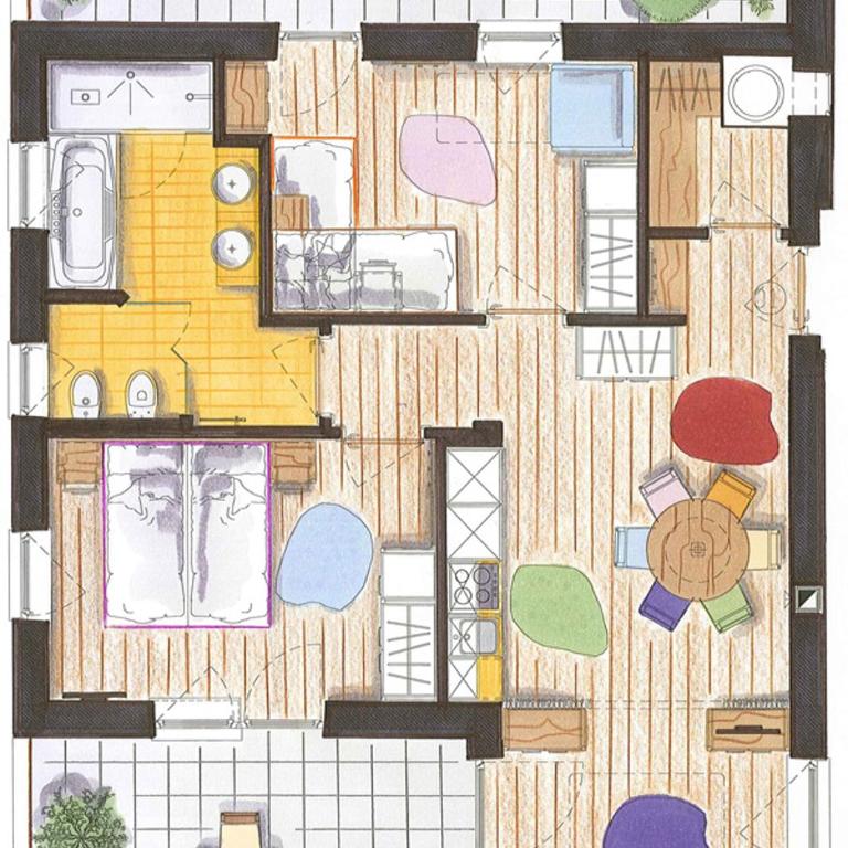Color Home Suite Apartments - Appartamento con 2 Camere da Letto (6 Adulti) - 2
