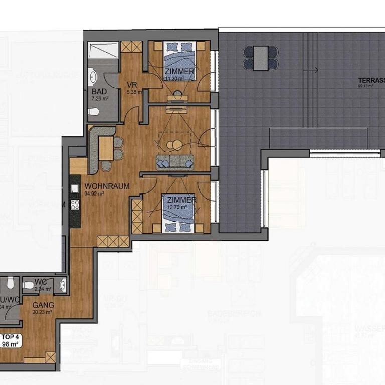 A CASA Infinity - Apartamento de 2 dormitorios con terraza - 1