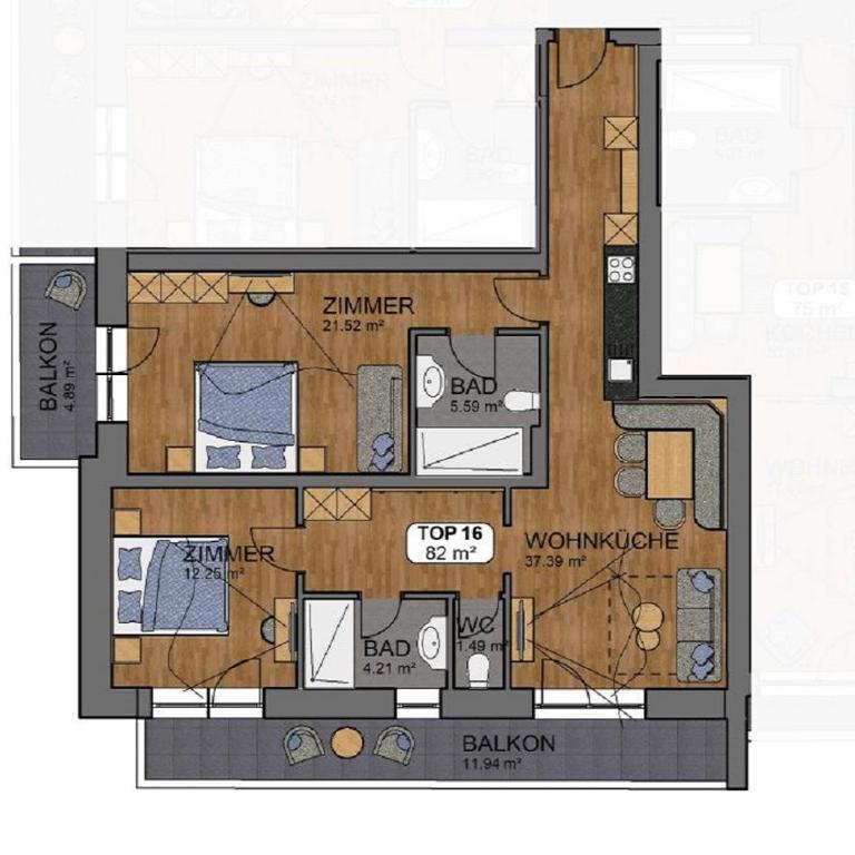 A CASA Infinity - Apartamento de 2 dormitorios con balcón - 1