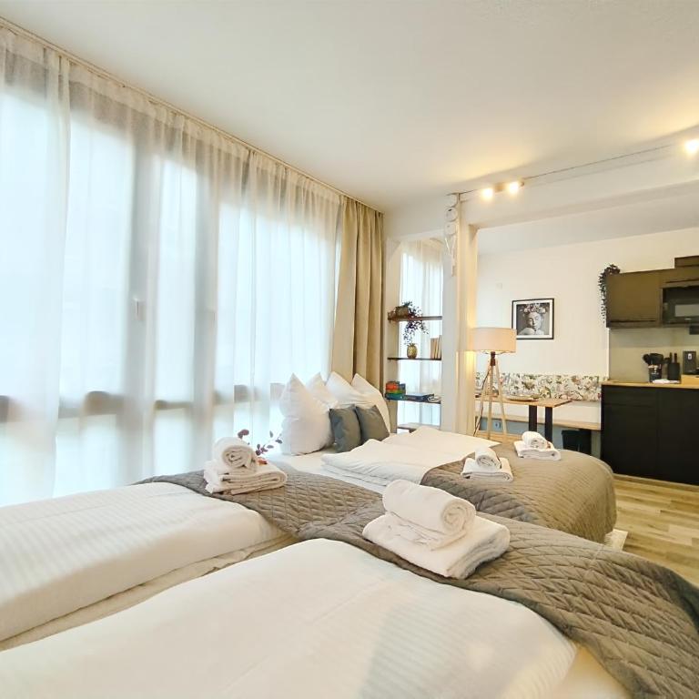 Design Apartment für bis zu 4 im 2 OG, modern, Dachterrasse, Grill, ruhige Lage, Smart TV, Wii, LAN und WLAN - Appartamento con 1 Camera da Letto - 13