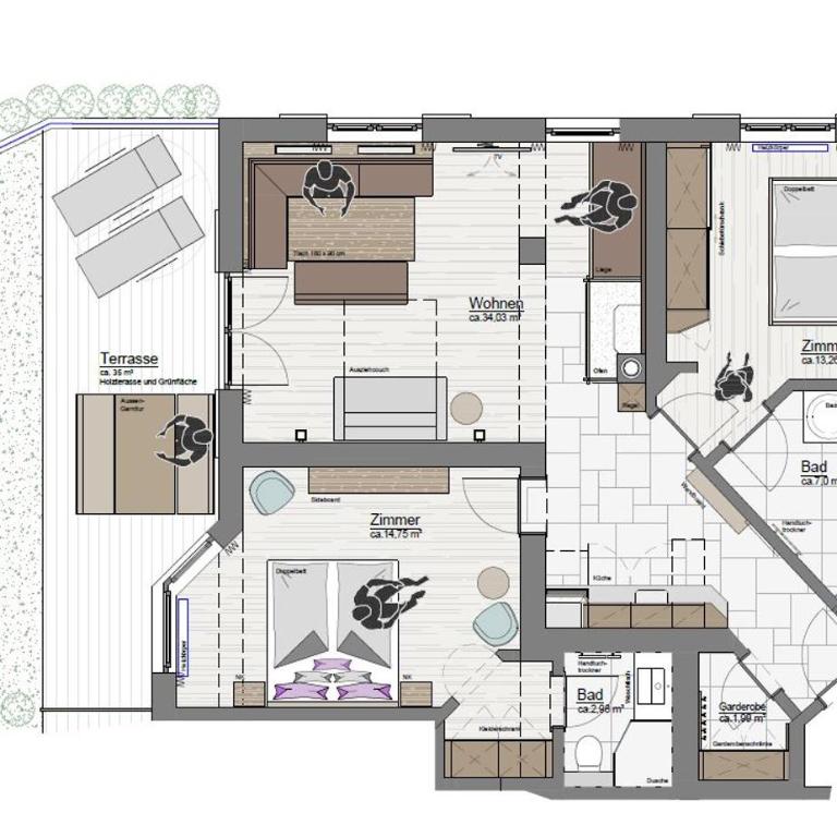 Mocking Ferienappartements - Appartamento con 2 Camere da Letto e Terrazza - 15