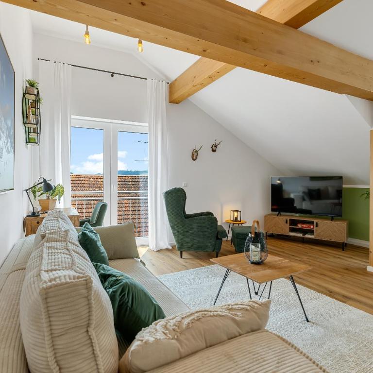 WIESENglück - Helles Apartment mit Blick auf Allgäuer Wiesen, 2 Schlafzimmer & zentrale Lage - Apartment mit 2 Schlafzimmern - 5