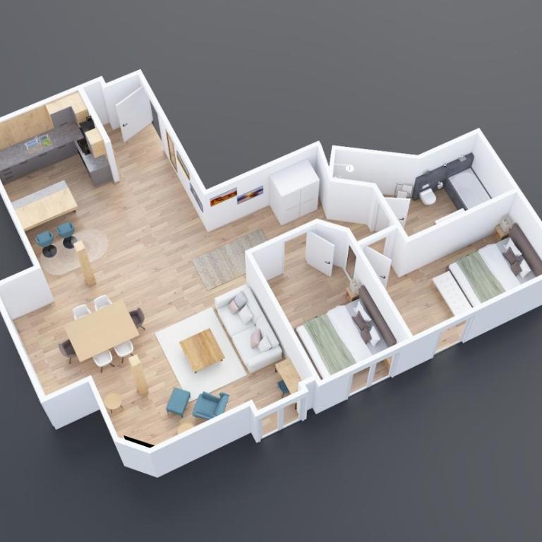 WIESENglück - Helles Apartment mit Blick auf Allgäuer Wiesen, 2 Schlafzimmer & zentrale Lage - Apartment mit 2 Schlafzimmern - 42