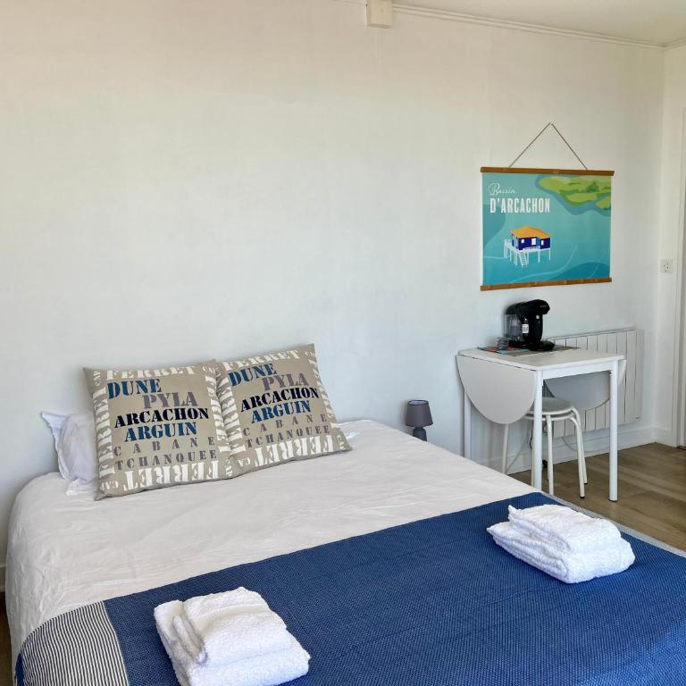 Studio vue mer-port Arcachon - Studio Lit Queen-Size de Luxe - 5