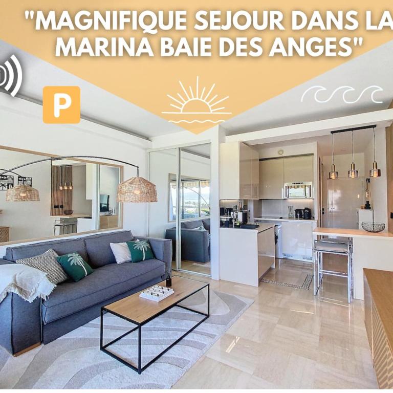 T1bis vue mer et port Marina Baie des Anges - Appartement 1 Chambre - 3