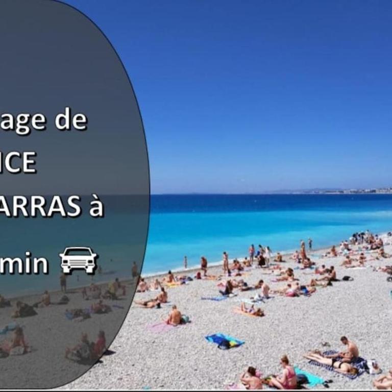 Grand Appartement, 2 ou 3 ou 4 pieces, tramway sur place, proche gare sncf St Augustin 900 metre , aéroport 1200 metre, plage ou Allianz riviera 10 min, palais nikaia 2 min , supermarché sur place, parking possible si disponible ou payant à 1000 metre - Apartamento de 2 dormitorios - 21