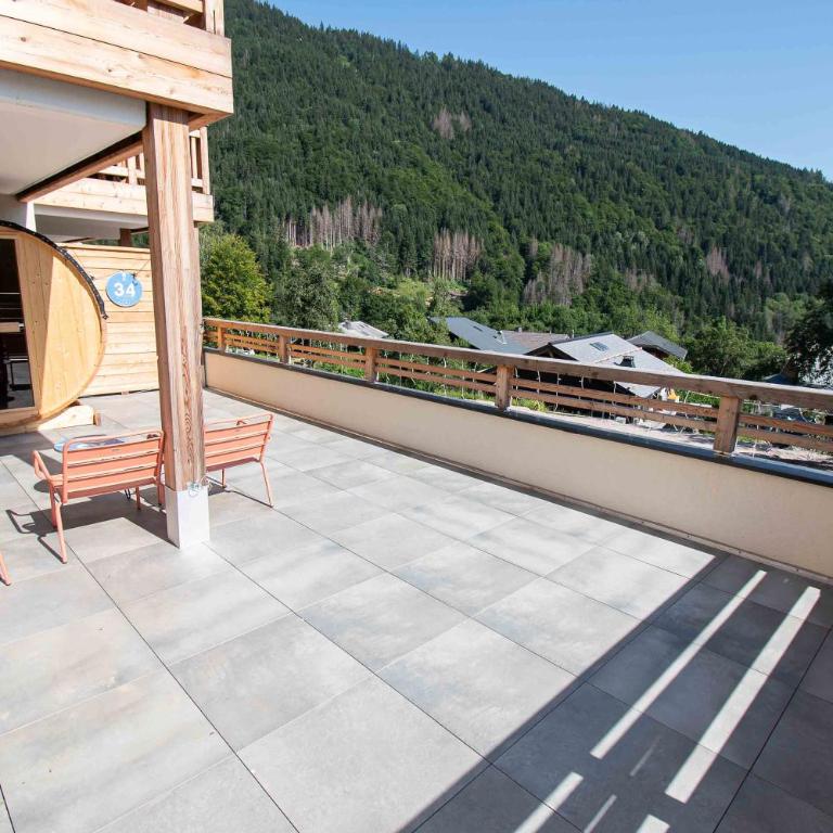 Dans résidence neuve LE SNOW ROC sur les pistes, grand studio cosy 5 pers avec terrasse panoramique, SAUNA, WIFI - Appartement 1 Chambre - 19