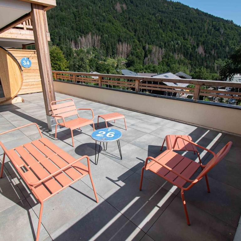 Dans résidence neuve LE SNOW ROC sur les pistes, grand studio cosy 5 pers avec terrasse panoramique, SAUNA, WIFI - Appartement 1 Chambre - 17