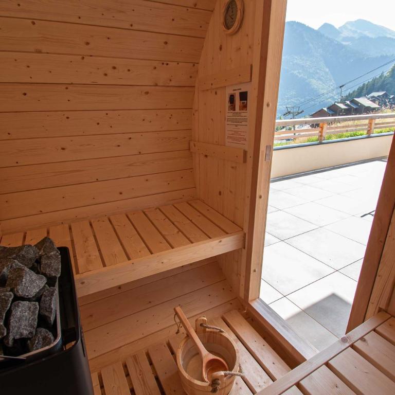 Dans résidence neuve LE SNOW ROC sur les pistes, grand studio cosy 5 pers avec terrasse panoramique, SAUNA, WIFI - Appartement 1 Chambre - 22