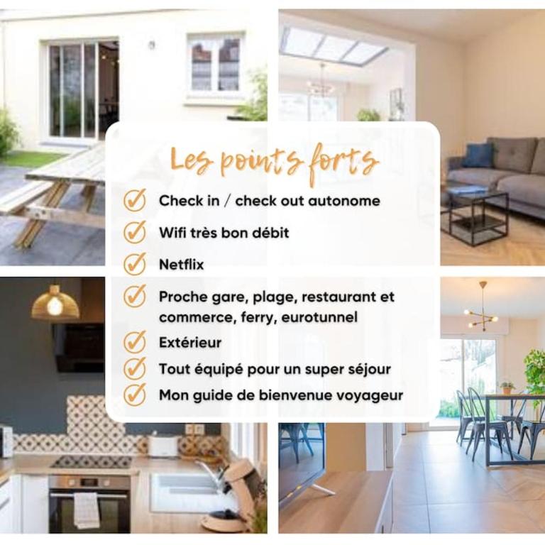 Grand appartement de charme-Calais Nord-Cour-Plage - Two-Bedroom Apartment - 1