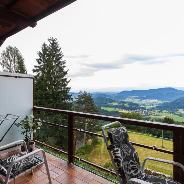 Landhaus Karawankenblick, Saurachberg 42 - Appartamento con 1 Camera da Letto, Balcone e Vista Montagna - 5