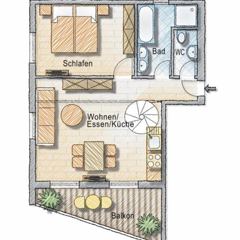 Apartmenthaus Steiner - Apartment mit 1 Schlafzimmer - 1