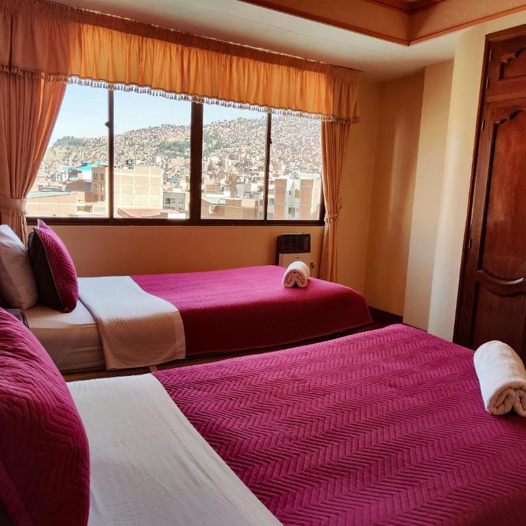 Hotel Diamante Azul - Habitación con vistas a la ciudad - 2 camas - 1