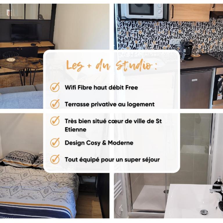 Studio cosy Saint-Étienne centre ville - Apartamento de 1 dormitorio - 3