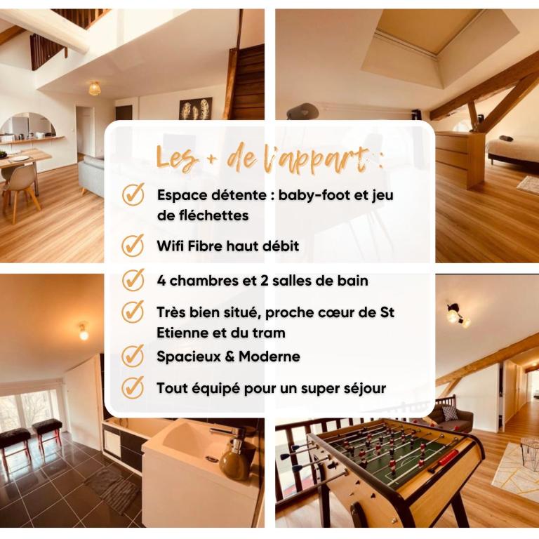 Bel Appart' 4 chambres duplex Durafour - Apartment - 3