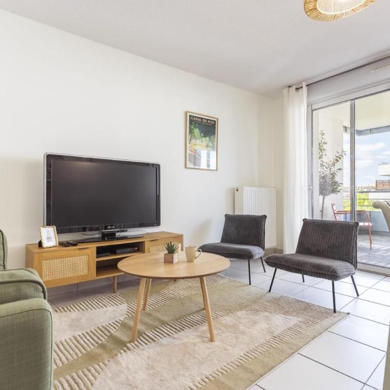 T3 Universités & Hospitals - Havre de paix près Toulouse - parking - terrasse - Apartamento de 2 dormitorios con terraza - 8