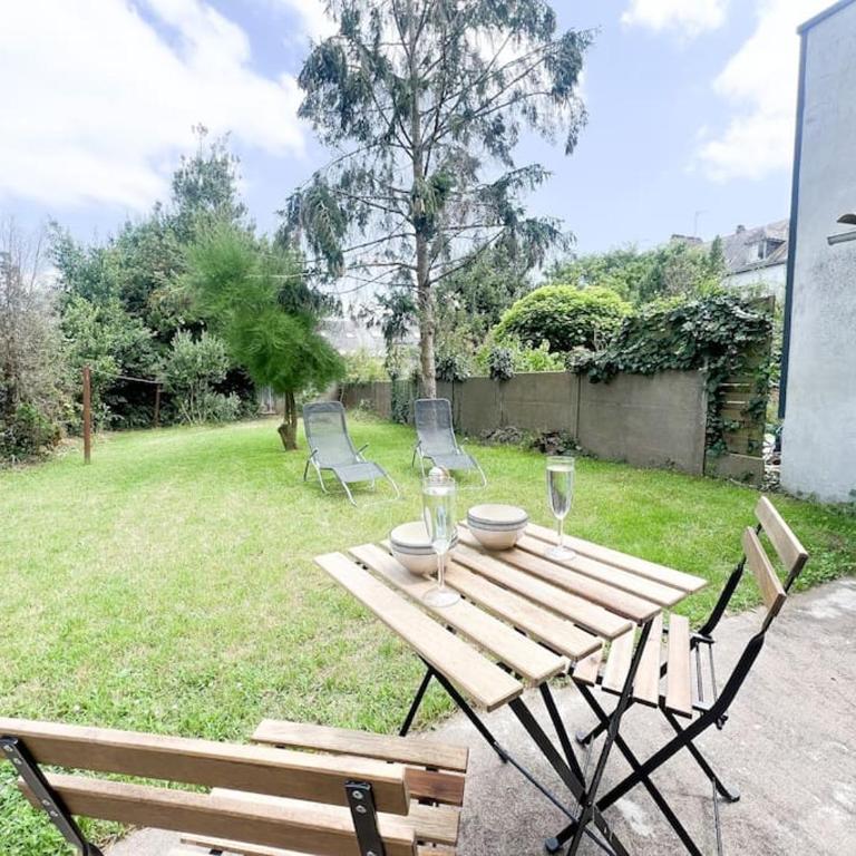 T2 Jardin, Centre, Gare, 5'plage - Appartement 1 Chambre - 22