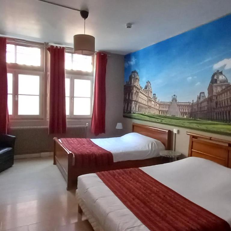Brit Hotel Comtes De Champagne - Troyes Centre Historique - Chambre Double avec 2 Lits Doubles - 1
