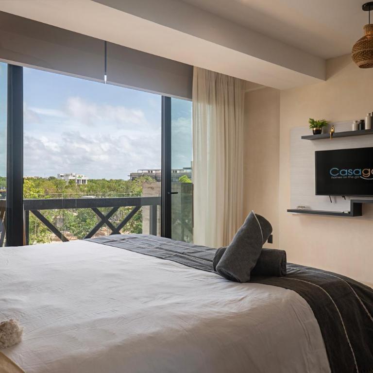 Unwind | Private Balcony & Rooftop Pools | Casago - Estudio con cama extragrande - 15
