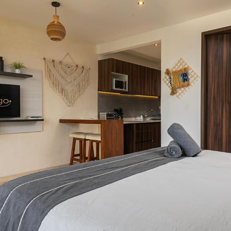 Unwind | Private Balcony & Rooftop Pools | Casago - Estudio con cama extragrande - 11