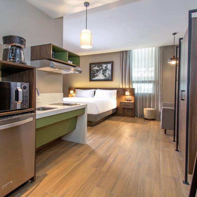 Staybridge Suites - Guadalajara Novena by IHG - Habitación con cama extragrande y bañera adaptada para personas de movilidad reducida - No fumadores - 7