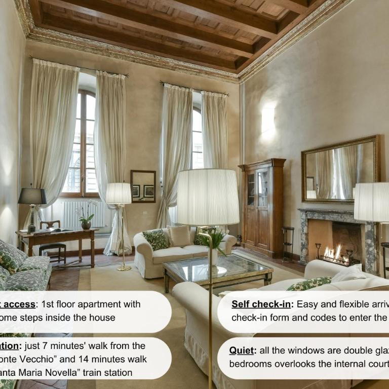 Raffaello apartment with fireplace in Oltrarno - Appartamento con 3 Camere da Letto - 1