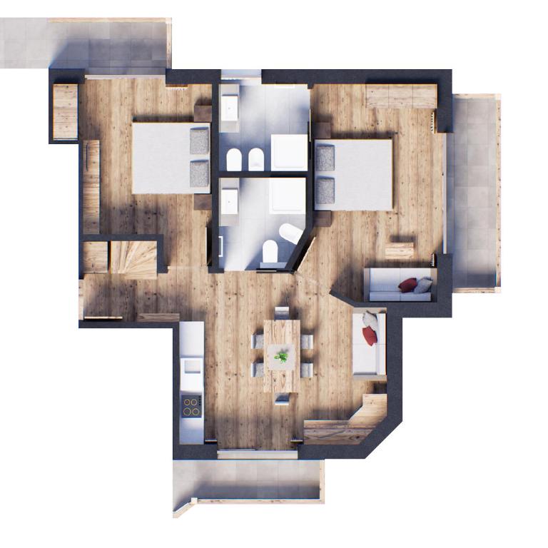 Apartments Burvel - Appartamento Premium con 3 Camere da Letto e Balcone - 5