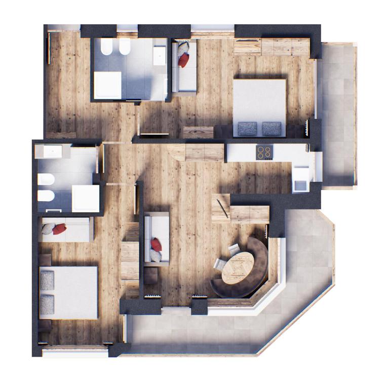 Apartments Burvel - Appartamento Deluxe con 2 Camere da Letto e Vista Giardino - 1