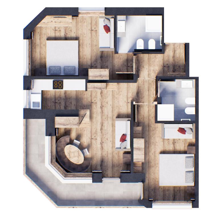 Apartments Burvel - Appartamento Deluxe con 2 Camere da Letto e Vista Giardino - 10
