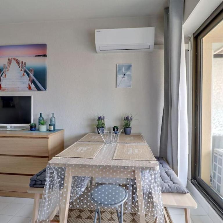 Fréjus Plage Paradis T1 cabine clim terrasse Wi-Fi - Apartment mit 1 Schlafzimmer - 17