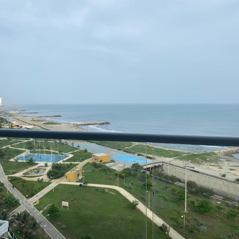 Aparta Suite en Cartagena vista al mar balcon privado Piscina - One-Bedroom Apartment with Sea View and Terrace - 29
