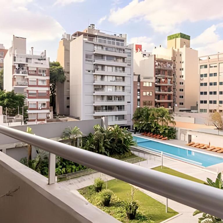 Cozy Apartment w/ Pool, Gym,24h Security & Parking - Deluxe One-Bedroom Apartment with Garden View - 26