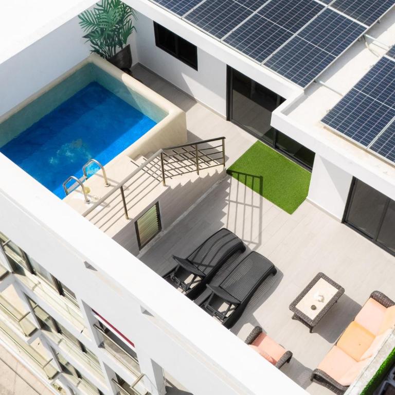 Edén en las alturas Apartamento con terraza y piscina privada - Two-Bedroom Apartment - 1