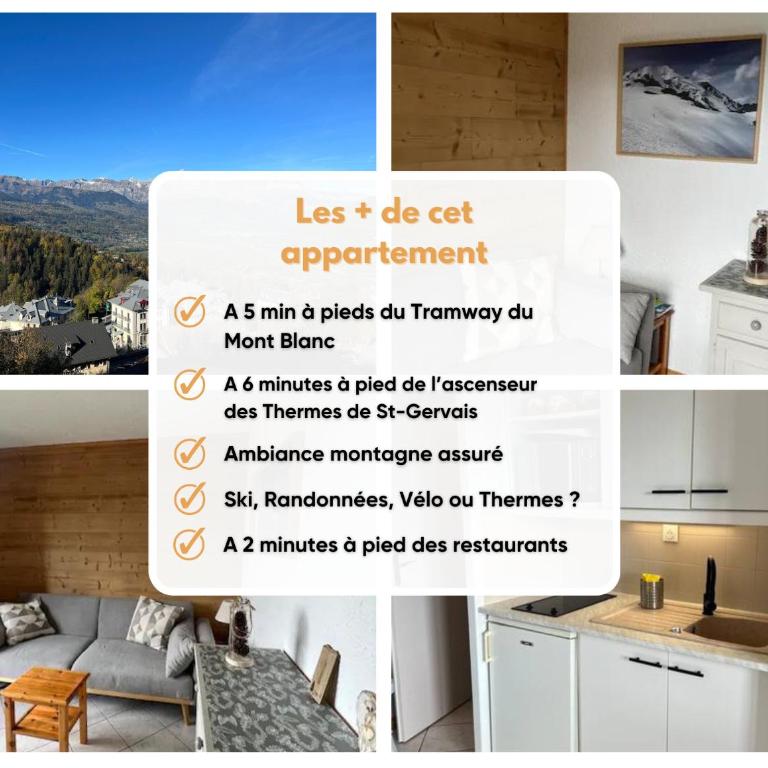 Appartement centre Saint Gervais-Vue imprenable - Two-Bedroom Apartment - 1