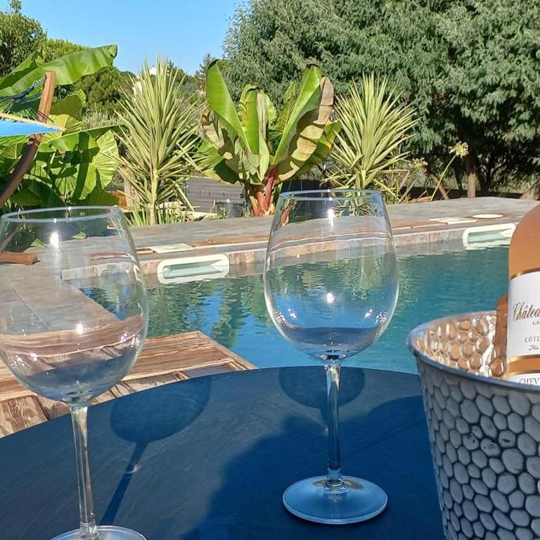 Luxueux appartement dans propriété contemporaine, jardin privatif, piscine - Apartment mit 2 Schlafzimmern - 14