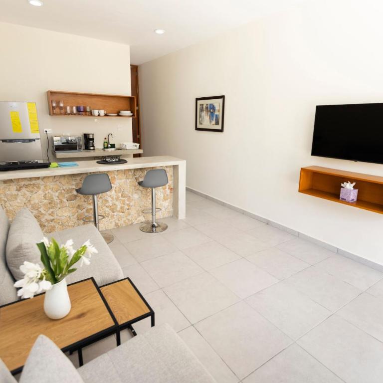 Casa Itzae Hotel Boutique - Deluxe One-Bedroom Apartment with Garden View - 21